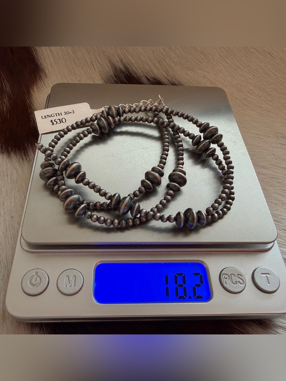 ❤️3mm 6mm 8mm Graduated Desert Pearls & Saucers Sterling Lariat Necklace 20+ 2”L - Picture 10 of 10